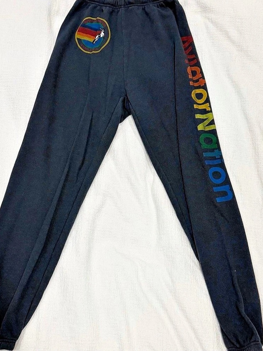 Aviator Nation Vintage Patch Sweatpants Black